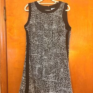 DKNY-  Black and White Sleeveless Dress - 14W